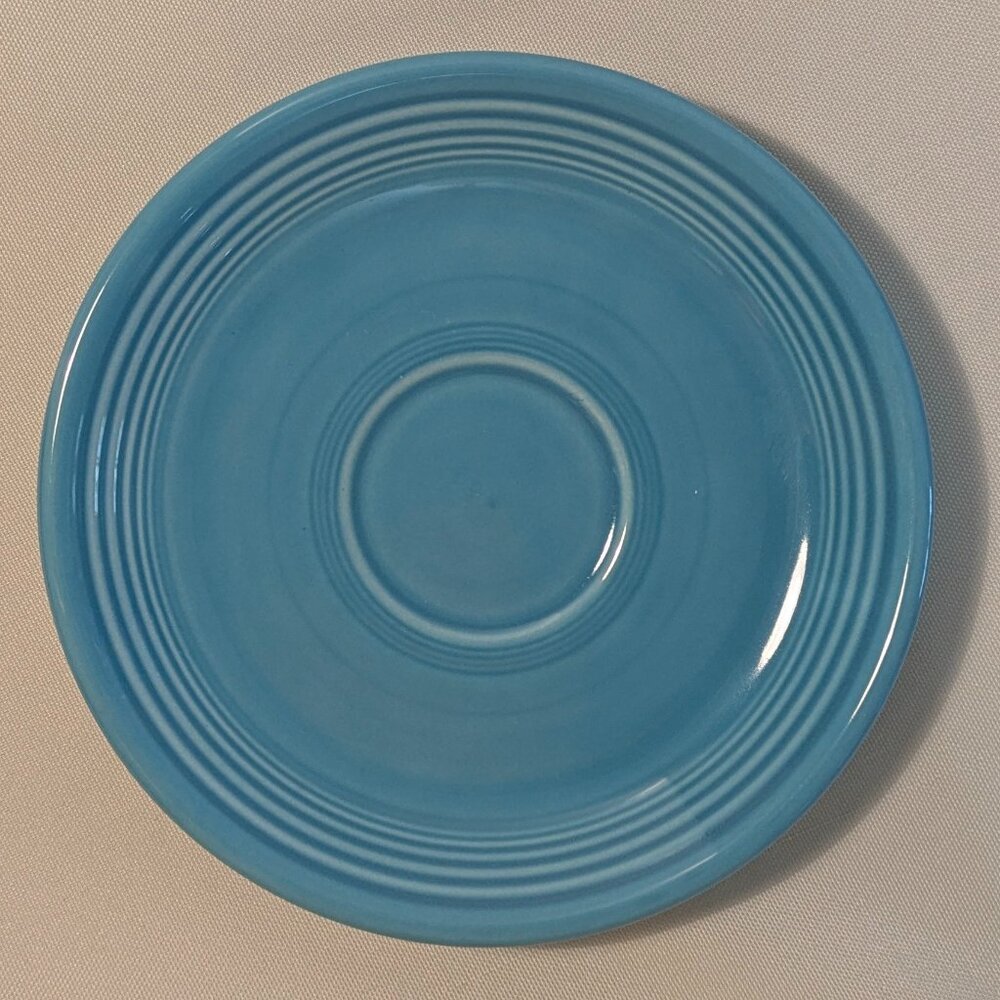 Vintage Fiesta Turquoise Saucer, Homer Laughlin 1936-1959